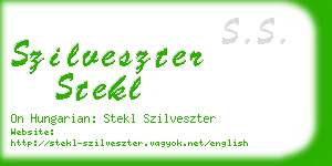 szilveszter stekl business card